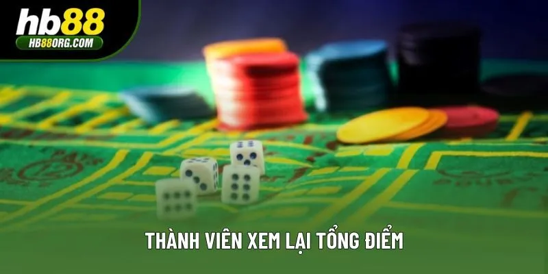 Thành viên xem lại tổng điểm Thành viên xem lại tổng điểm